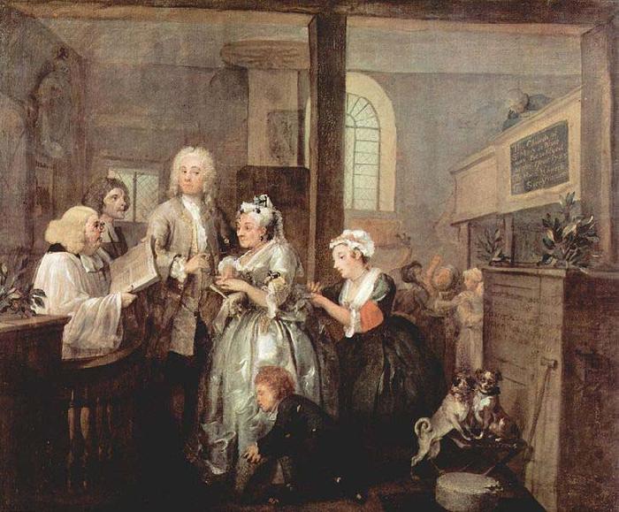 William Hogarth A Rake's Progress - Marriage